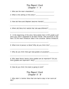 Full Download Andrew Clements Report Card Chapter Questions 
