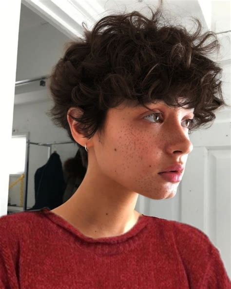 androgynous curly hair