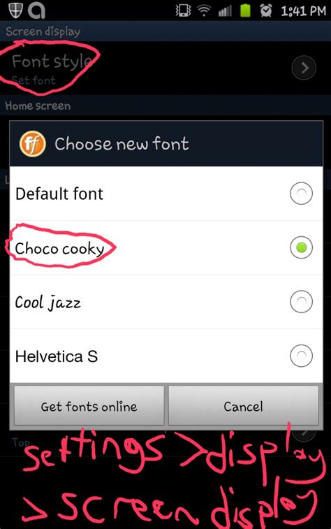 android choco cooky font