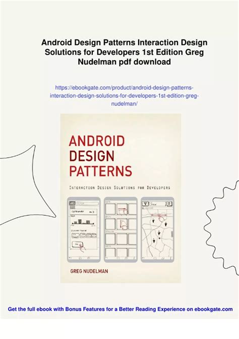 Android Design Pattern By Greg Nudelman