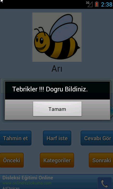 android ingilizce kelime ezberleme 