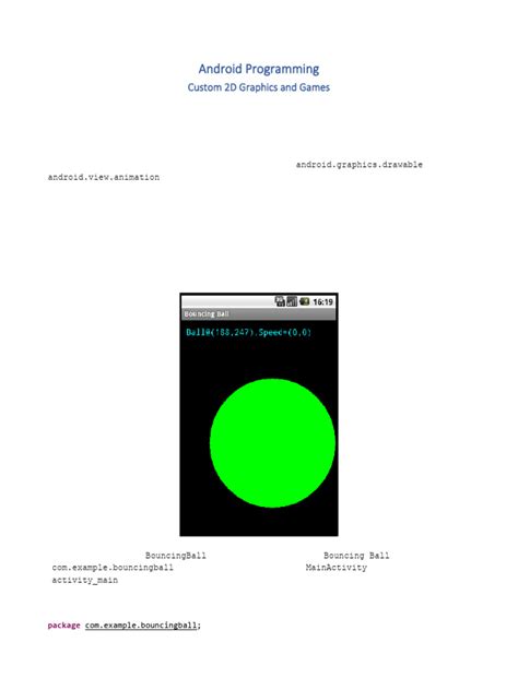 Android Programming 2d Drawing Part 1 Using Ondraw