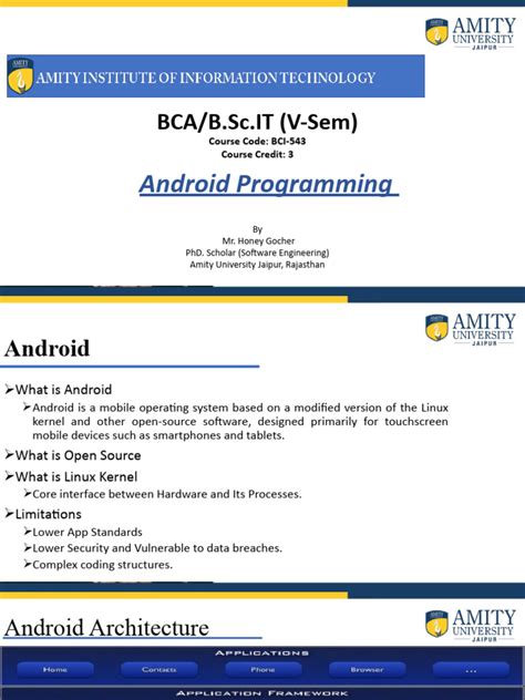 Android Programming Lecture 1 Wake Forest University