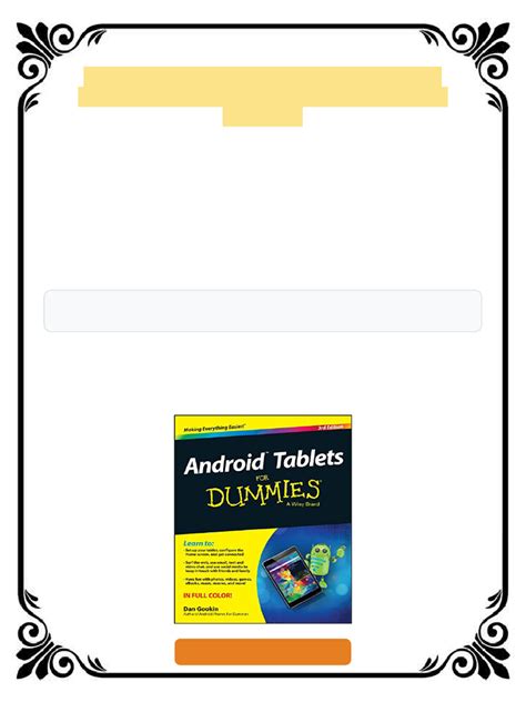 Android Tablets For Dummies 2nbsped