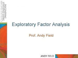 Read Andy Field Factor Analysis 