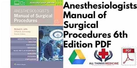 Read Online Anesthesiologists Guide To Surgical Procedures 