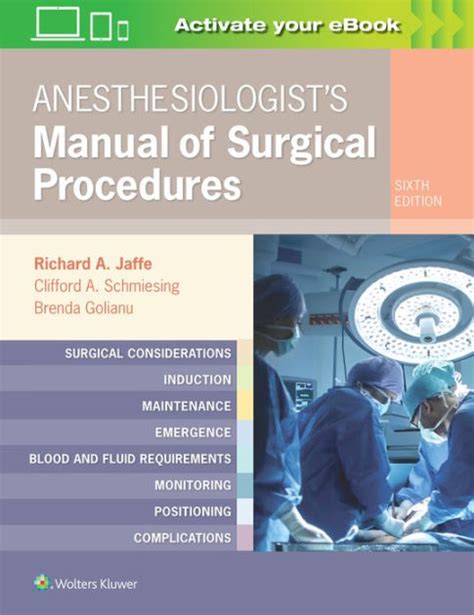 Read Anesthesiologists Manual Of Surgical Procedures 