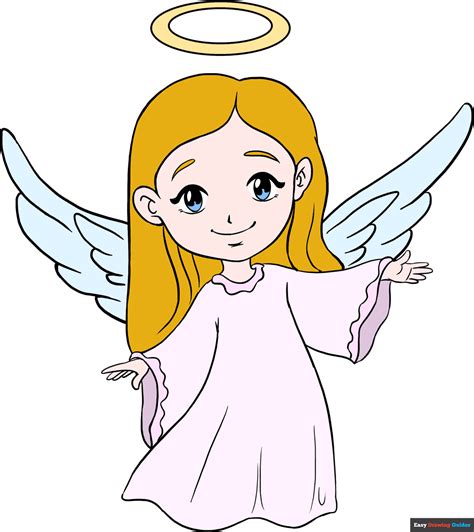 angel easy drawing