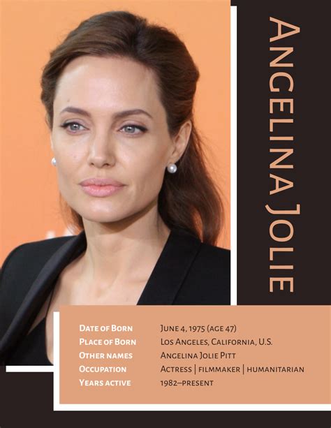 angelina jolie biography summary examples