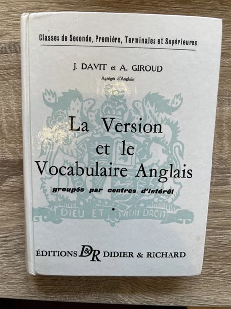 anglais la version et le tha me grammatical au da