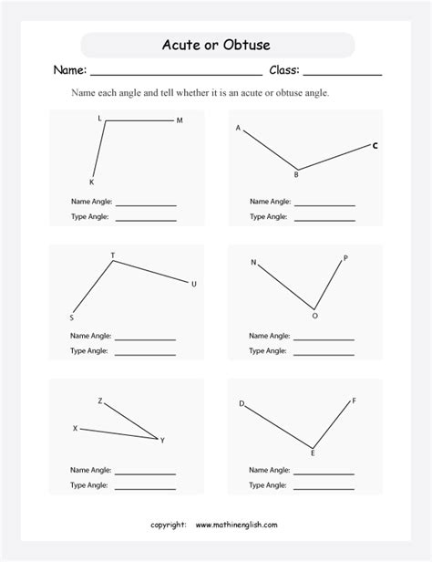 Angle Worksheets Right Obtuse And Acute Angles Worksheet - Right Obtuse And Acute Angles Worksheet