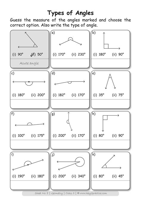 Angles Fifth Grade Worksheets Math Activities 5th Grade Angle Worksheet - 5th Grade Angle Worksheet