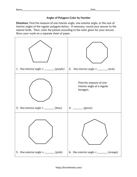 Angles Of Polygons Coloring Activity Answers Kiddy Math Angles Of Polygons Coloring Activity Key - Angles Of Polygons Coloring Activity Key