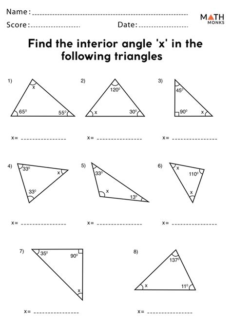 Angles Of Triangles Worksheets Angle Sums Worksheet - Angle Sums Worksheet