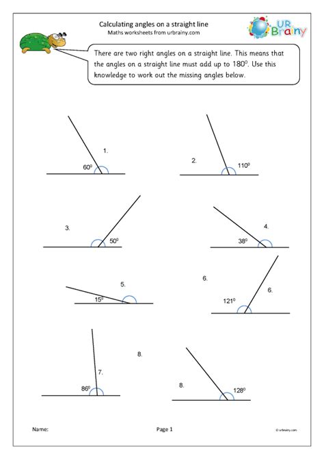 Angles On A Straight Line Worksheets 4th Grade Angles Worksheet - 4th Grade Angles Worksheet