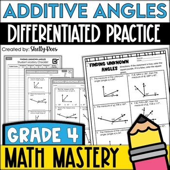 Angles Worksheets Common Core Sheets Additive Angles Worksheet Fourth Grade - Additive Angles Worksheet Fourth Grade