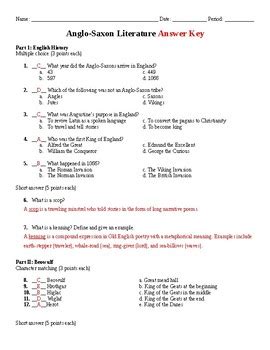 Full Download Anglo Saxon And Beowulf Test Answers Pdfsdocuments2 