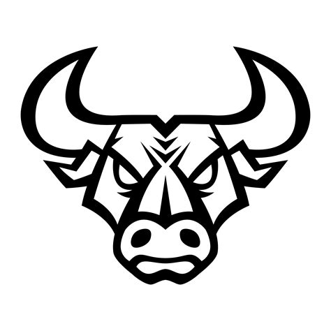 Angry Bull Face Logo