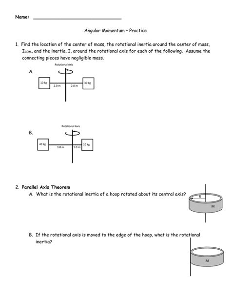 Angular Momentum Practice Problems And Solutions