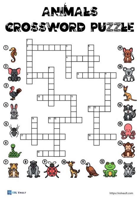 Animal Crossword Puzzles Crossword Hobbyist Introduction To Animals Crossword Answer Key - Introduction To Animals Crossword Answer Key
