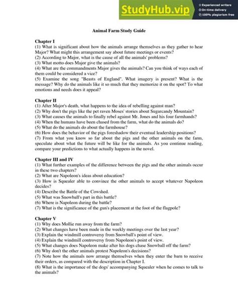 Animal Farm Study Guide Spring Branch Isd