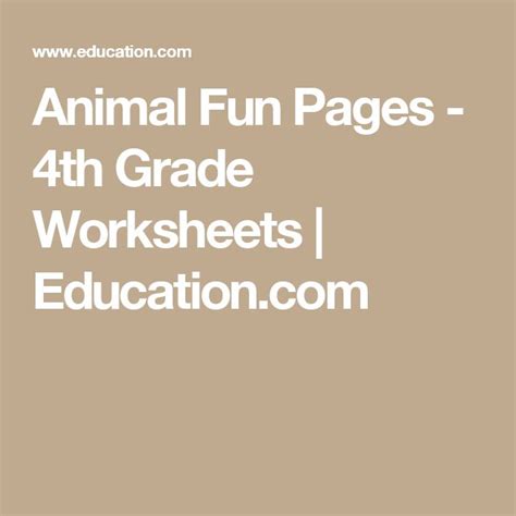 Animal Fun Pages 4th Grade Worksheets Education Com Mammals Worksheet 4th Grade - Mammals Worksheet 4th Grade