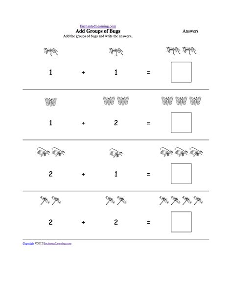 Animal Math Worksheets At Enchantedlearning Com Simple Animals Worksheet Answers - Simple Animals Worksheet Answers