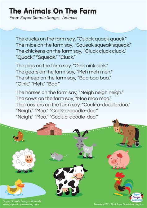 Animal Rhymes Lyrics Children Lyrics Animal Rhymes For Children - Animal Rhymes For Children