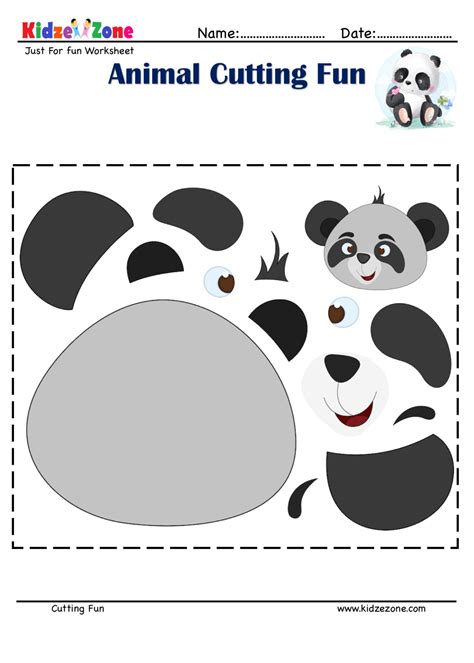 Animal Shapes Cutting And Pasting Worksheet Kidzezone Shape Animal Cut And Paste Set - Shape Animal Cut And Paste Set