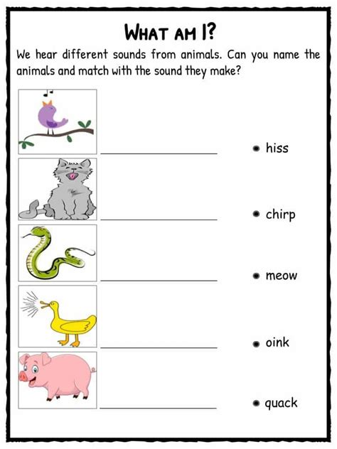 Animal Sounds Worksheets For Grade 2 Kidsworksheetfun Sound Worksheets Grade 4 - Sound Worksheets Grade 4