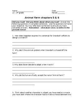 Full Download Animal Farm Questions And Answers Chapter 5 