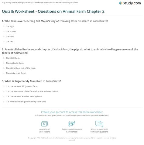 Read Animal Farm Questions Chapter 2 