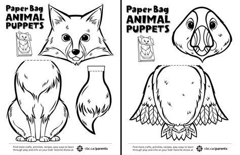 Read Animal Paper Bag Puppets Templates 