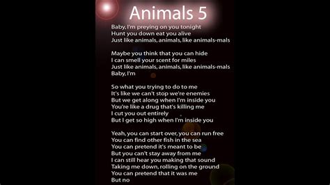  - Animals lyrics