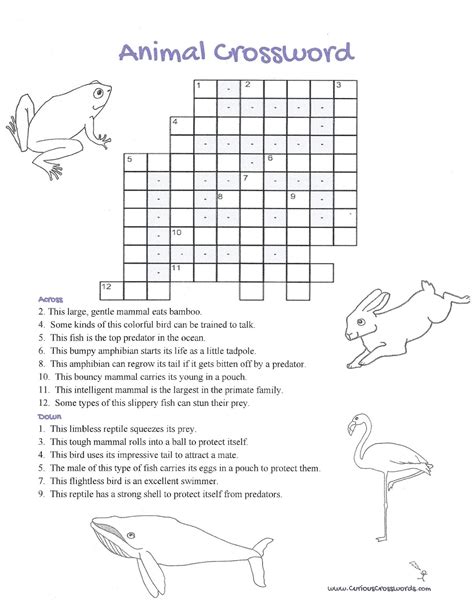 Animals Crossword Puzzles And Crosswords Fun Trivia Pic Crossword Answers Animal Category - Pic Crossword Answers Animal Category