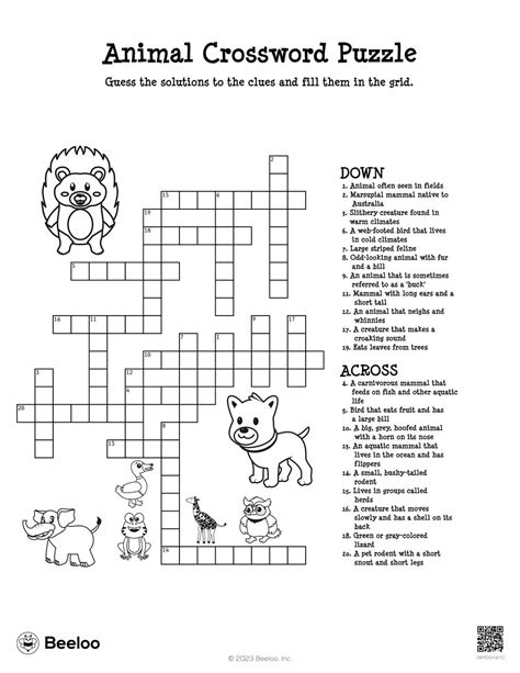 Animals Crossword Quiz By Nikster94 Sporcle Pic Crossword Answers Animal Category - Pic Crossword Answers Animal Category