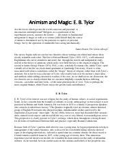 Animism Magic E B Tylor J G Frazer By On Prezi