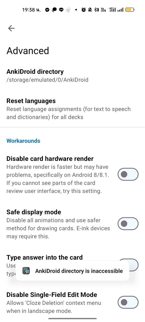 Ankidroid Directory Is Inaccessible