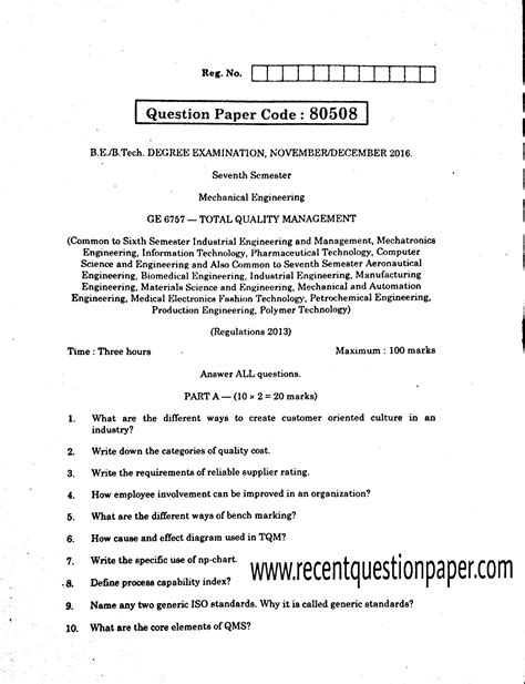Full Download Anna University Question Paper 