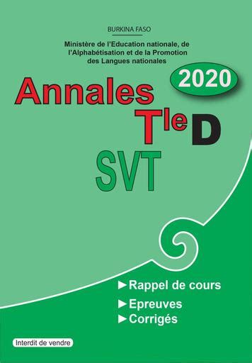 Annales Svt Tle D