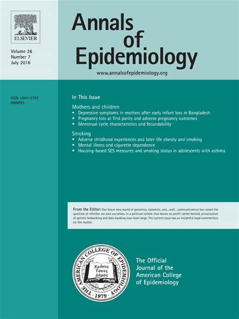 Read Online Annals Of Epidemiology Journal Impact Factor 