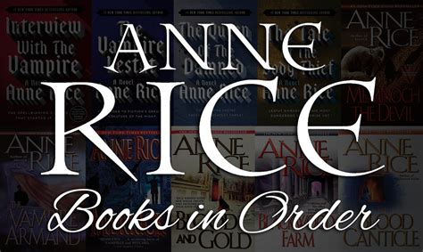 anne rice books in order to read
