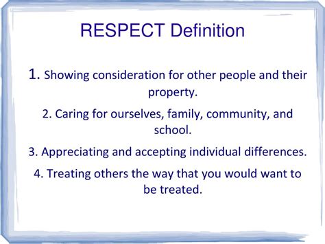 annick definition of respect