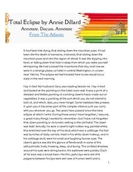 Annie Dillard Total Eclipse