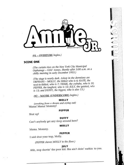 Annie Jr Musical Script