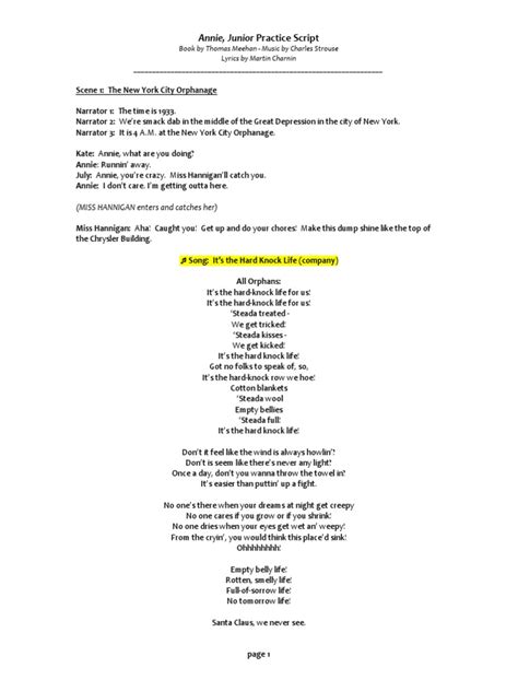 Annie Script