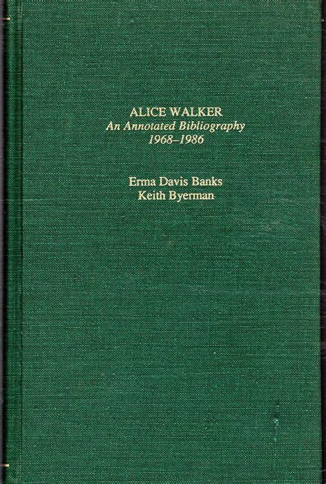 annotated bibliography on alice walker