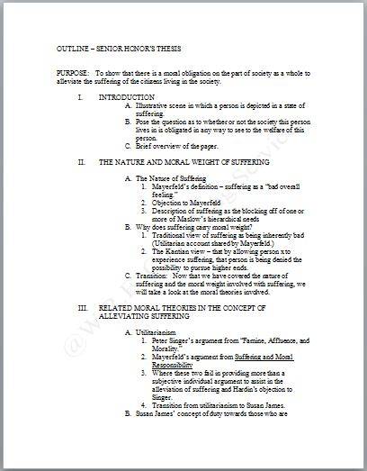 Annotated Outline Example