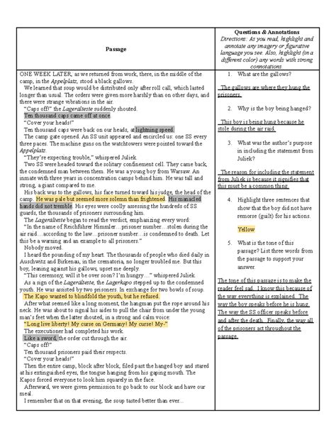 Full Download Annotations For Night By Elie Wiesel 