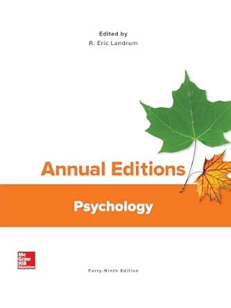 Read Online Annual Editions Psychology 